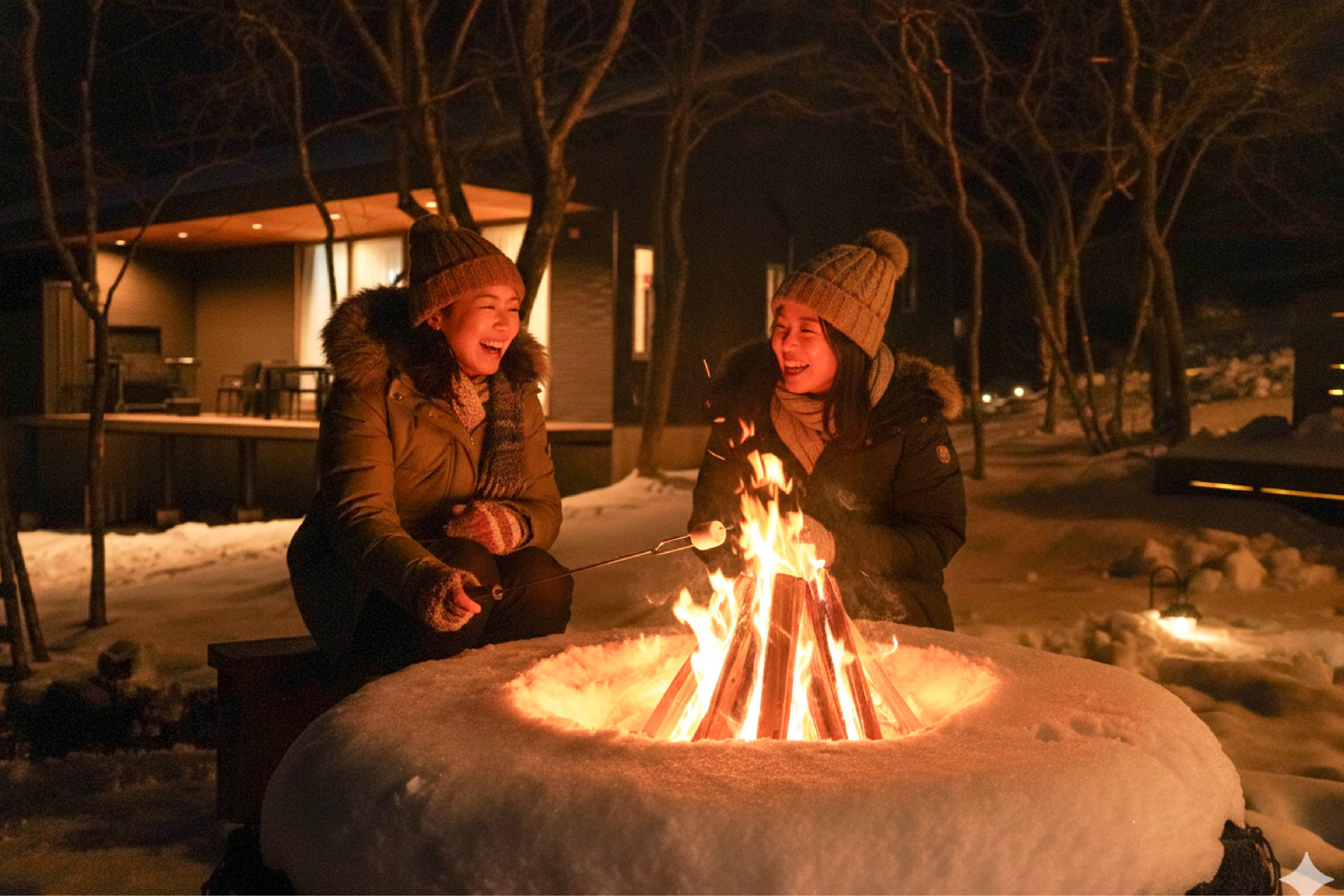 gufo富士山中湖のたき火